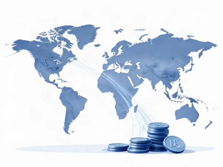 Mikro‑Transaktionen im Gaming: Wie digitale Kleinigkeiten die globale Wirtschaft sprengen - Description: sleek abstract illustration of digital coins flowing into real world financial graphs clean background modern aesthetic landscape format