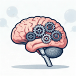 Warum du deine Träume vergisst – Das überraschende Gehirn‑Geheimnis hinter nächtlichen Erinnerungen - Description: modern illustration of a brain with gears and fading dream bubbles clean background modern aesthetic landscape format